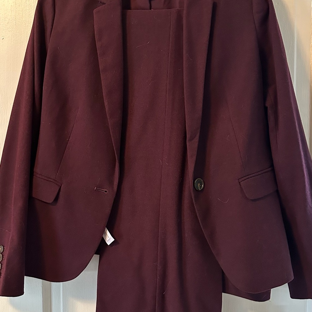 Ann Taylor Burgundy Suit